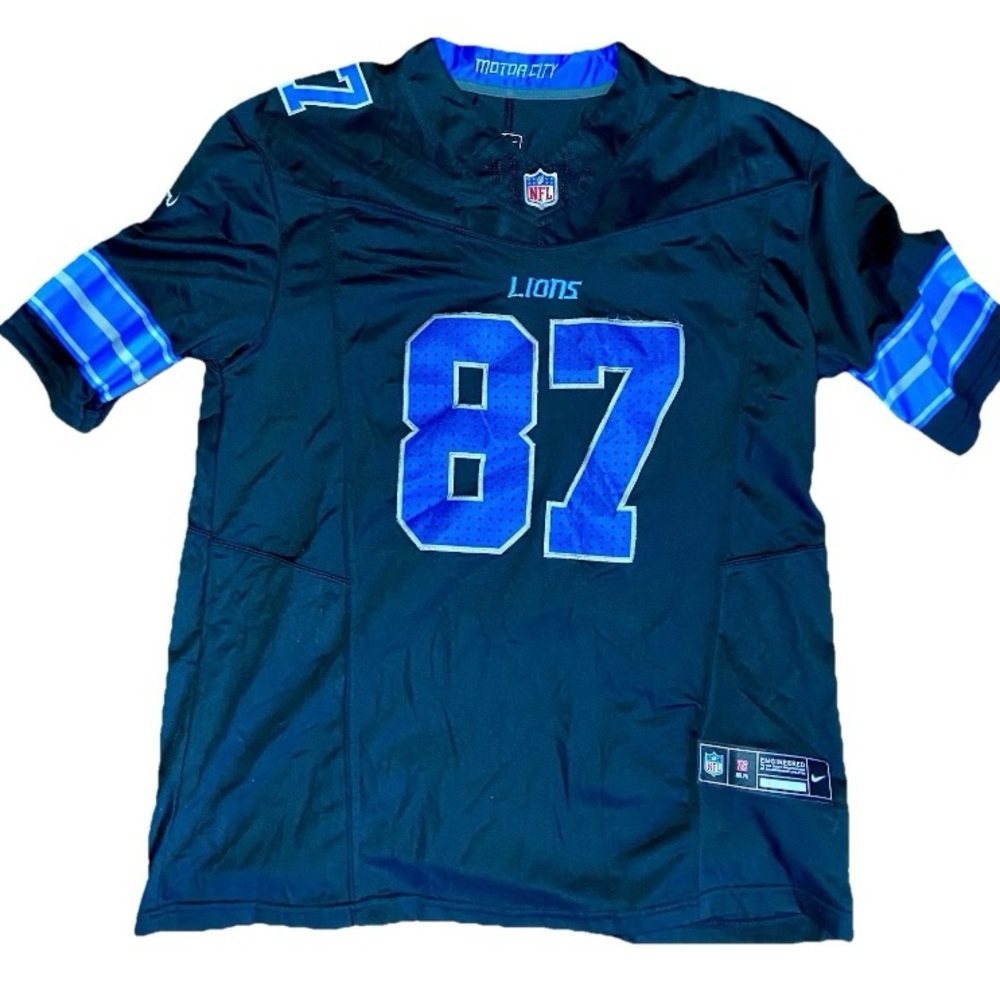 New Nike Sam LaPorta #87 Detroit Lions Black NFL Game Jersey XXL AUTHENTIC